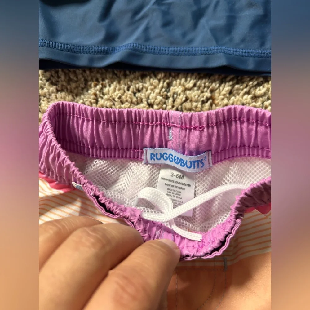 RuffleButts Swim Trunks Set - Picture 2 of 4